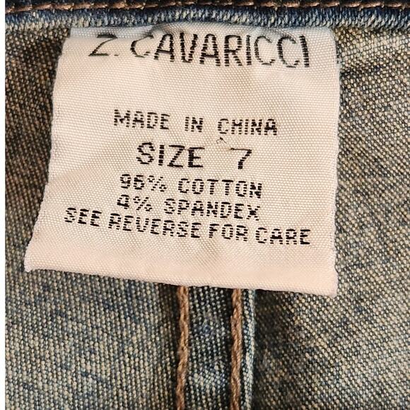 Z. Cavaricci Jeans Jrs. 7 Blue LowRise Zipper Fly Boot Bareback VTG Y2K *HemWear - Picture 7 of 7
